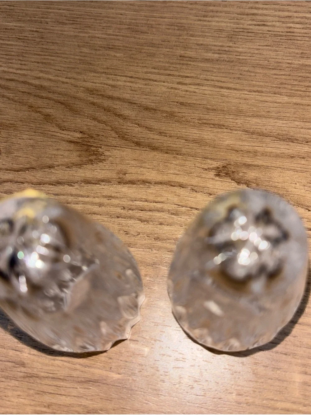 Vintage Princess House 24% Lead Crystal Salt and Pepper Shakers with Gold Labels